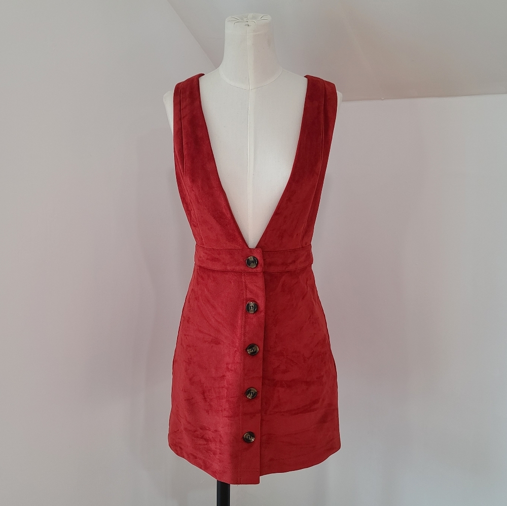 Forever 21 Women's Faux Suede Skirt Jumper